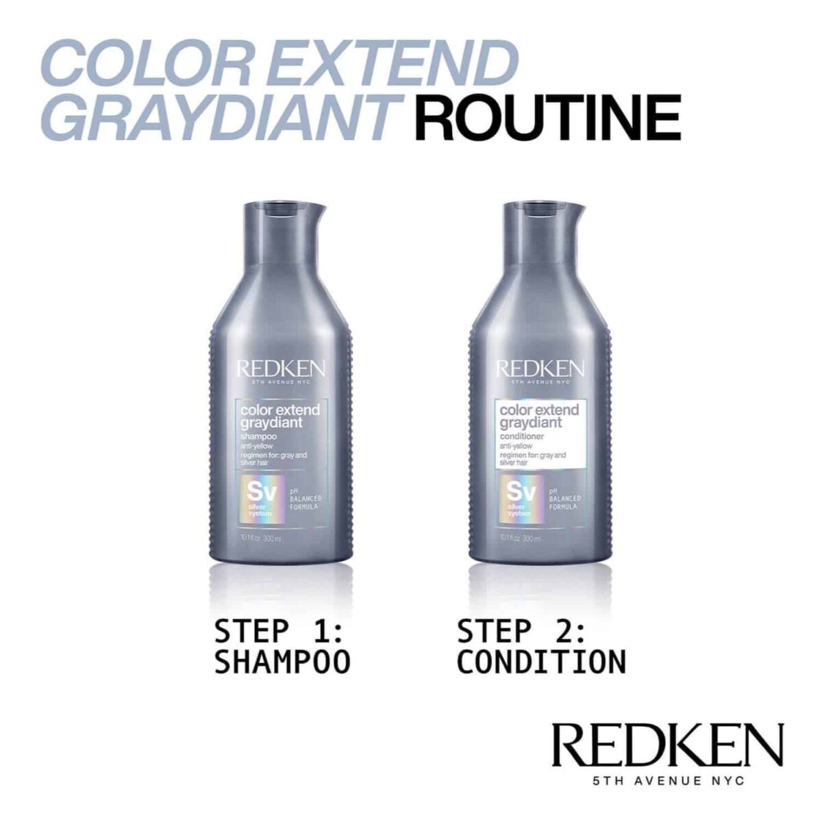 Redken Color Extend Graydiant Shampoo routine